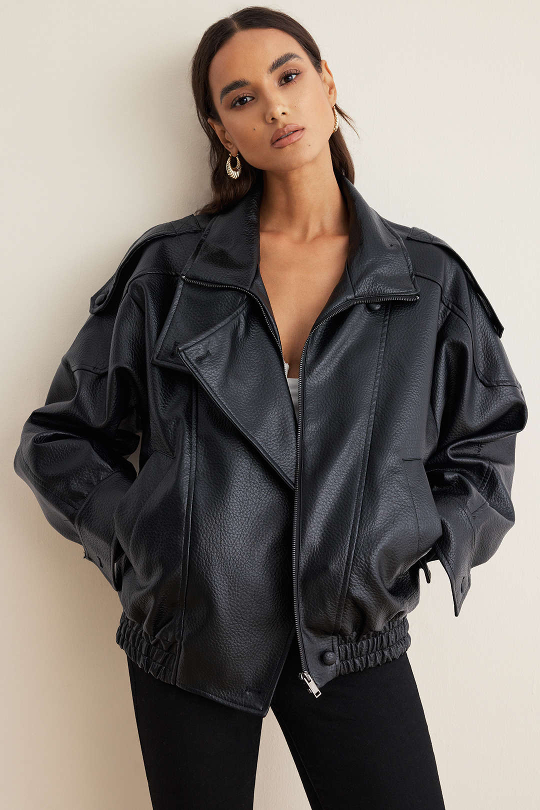 Stella | Faux Leather Jacket