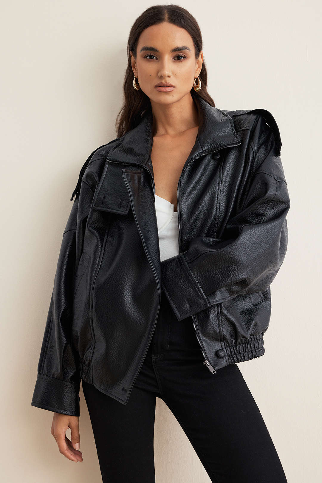 Stella | Faux Leather Jacket